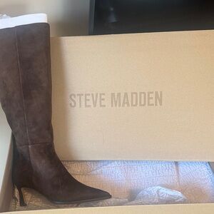 Steve Madden Dark Brown Heeled Boots